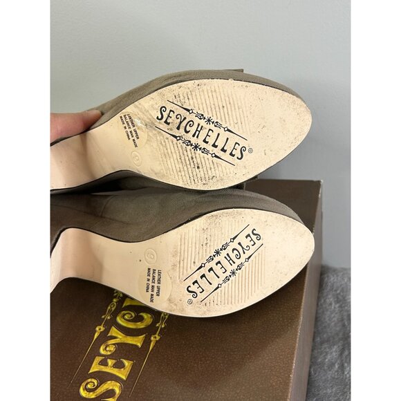 Seychelles Ampersand II clay suede chunky block heel women’s Sz 9 with box - Picture 8 of 8